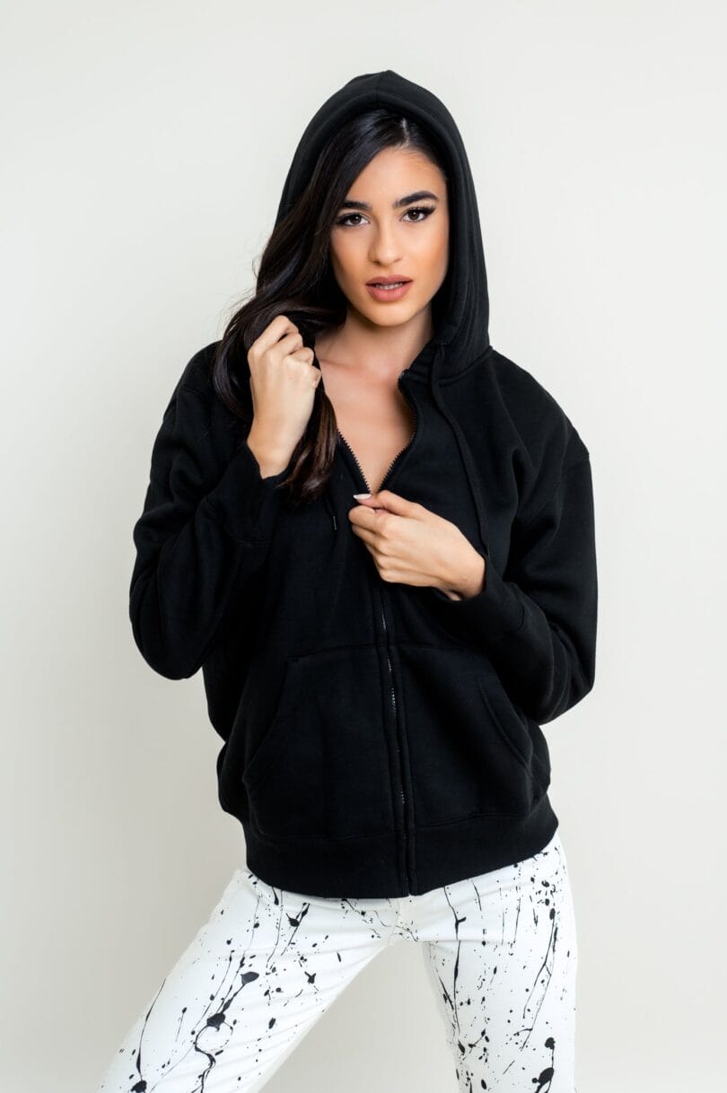 Black DONKEY Zip Up Hoodie 3233 – Image 3