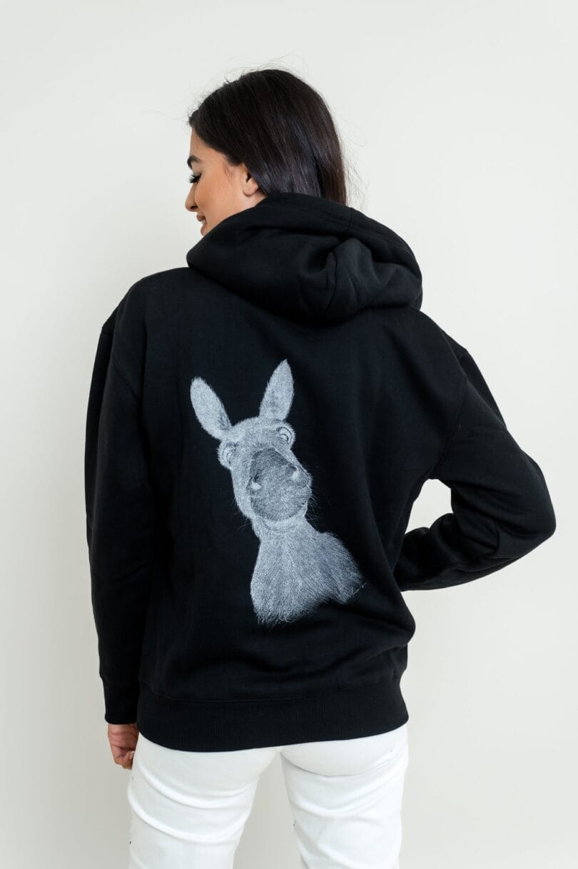 Black DONKEY Zip Up Hoodie 3233