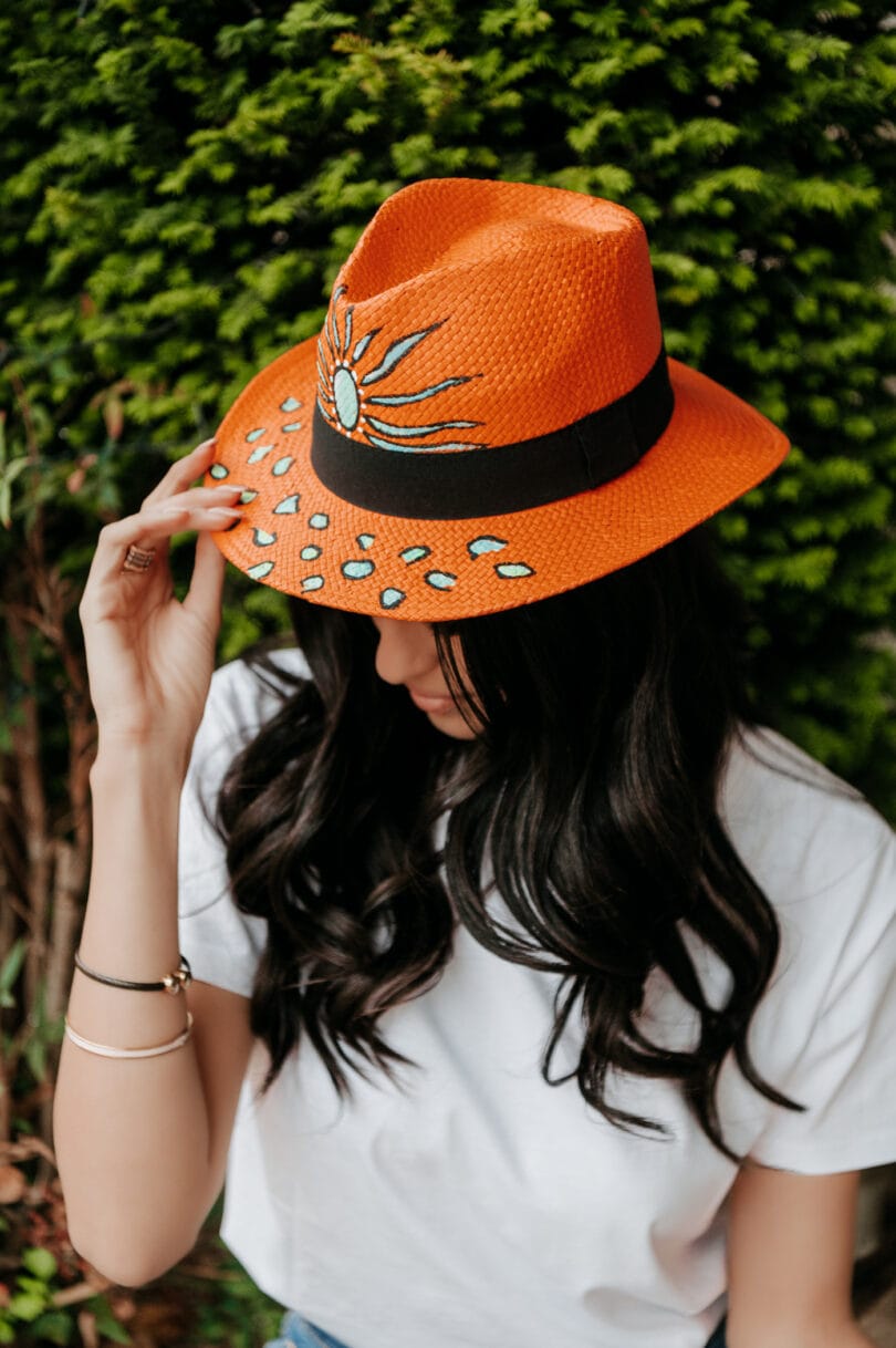 8010 HANDPAINTED ‘SUNSHINE’ HAT – Image 2
