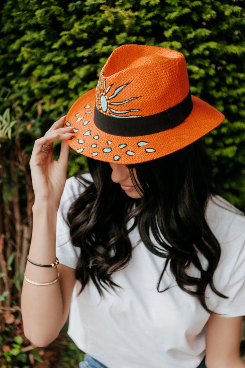 8010 HANDPAINTED ‘SUNSHINE’ HAT – Image 4