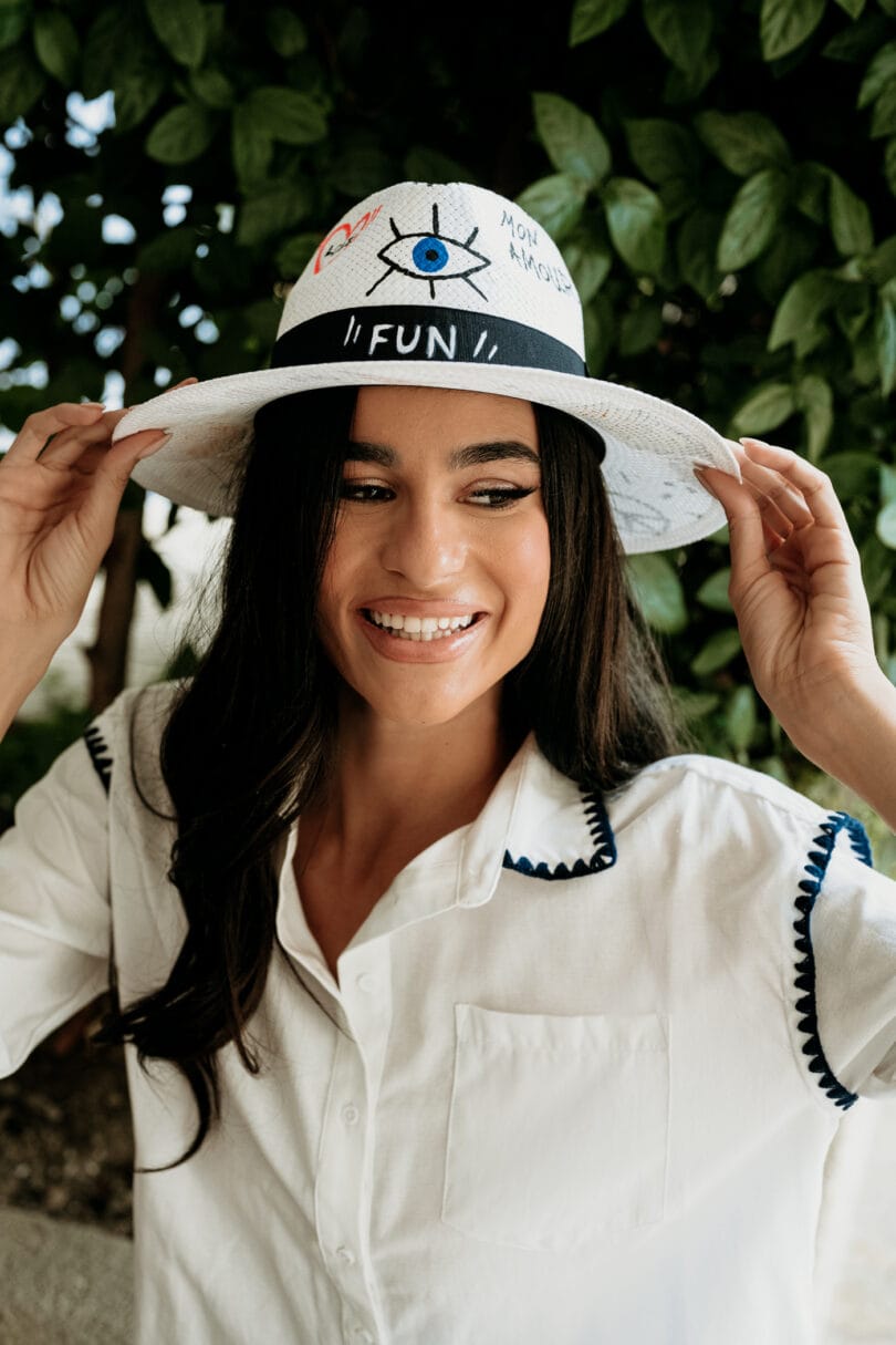 8007 HANDPAINTED ‘FUN’ HAT – Image 3