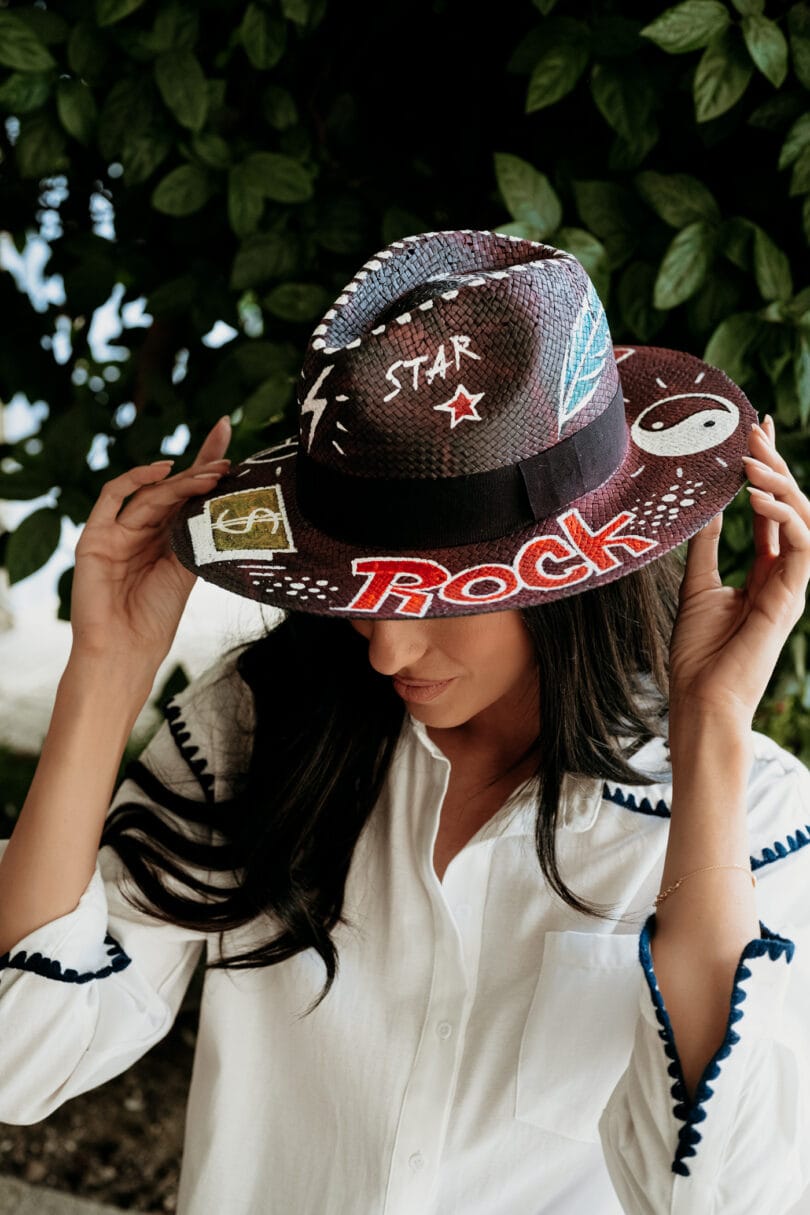 8004 HANDPAINTED ‘ROCK’ HAT