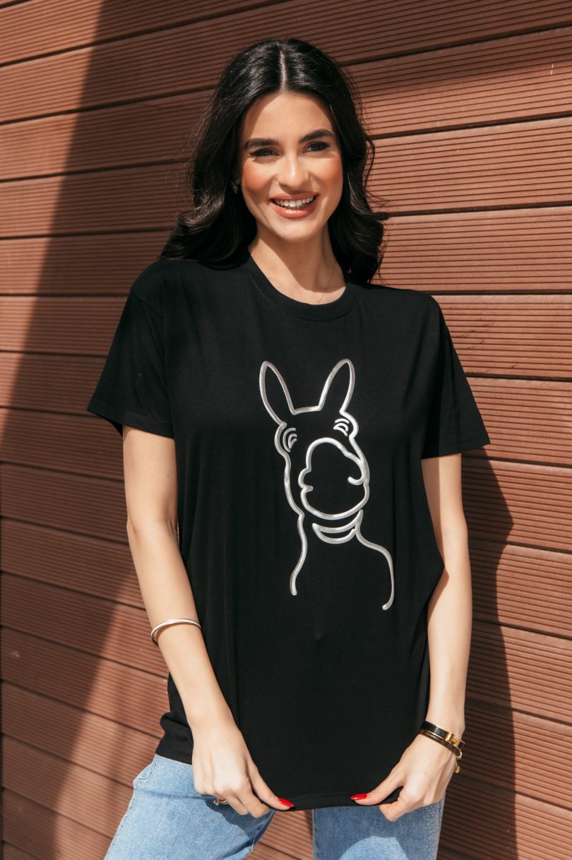 Donkey Love SILVER 3D Black T-Shirt 1708 – Image 3