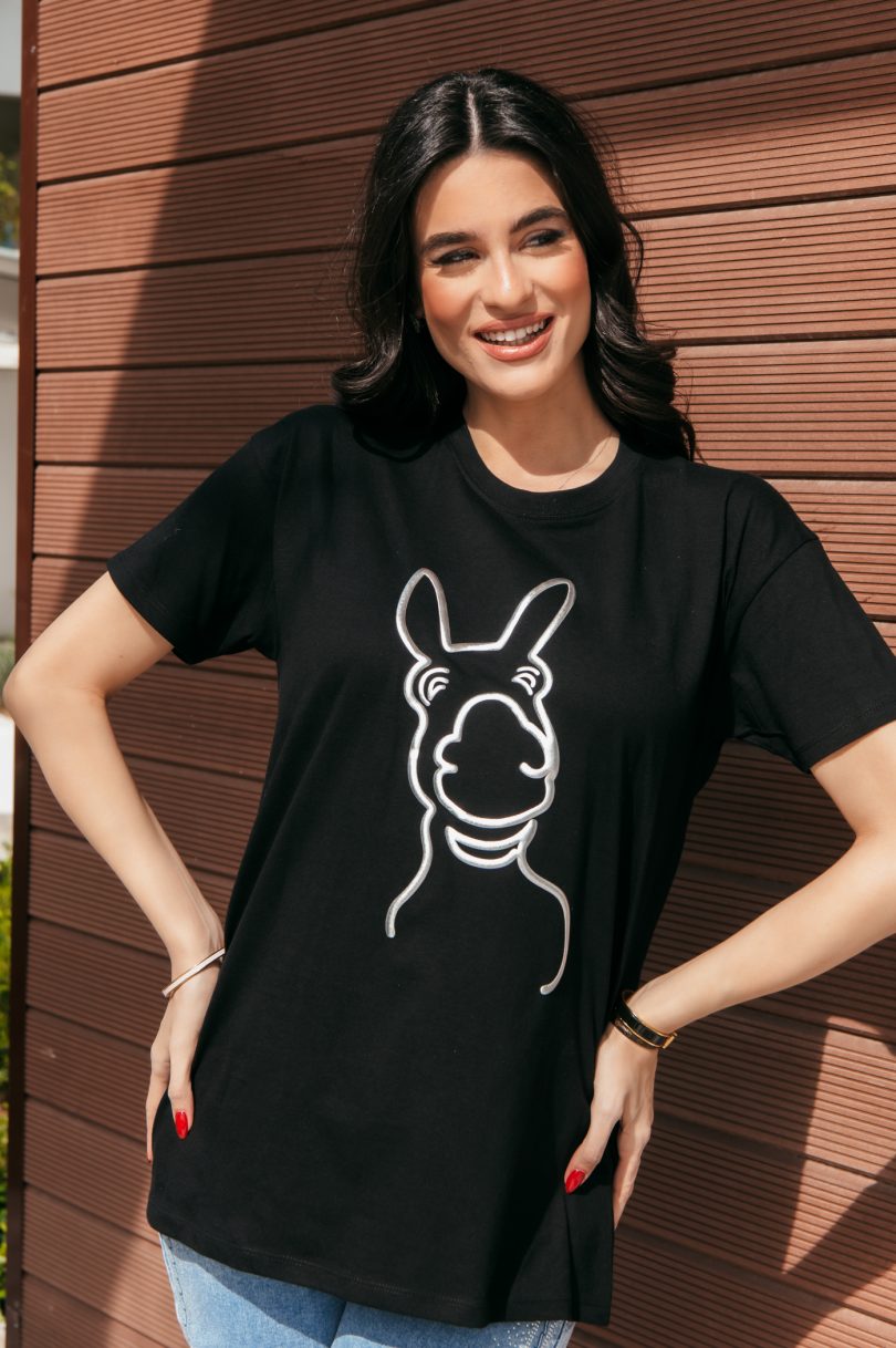 Donkey Love SILVER 3D Black T-Shirt 1708 – Image 8