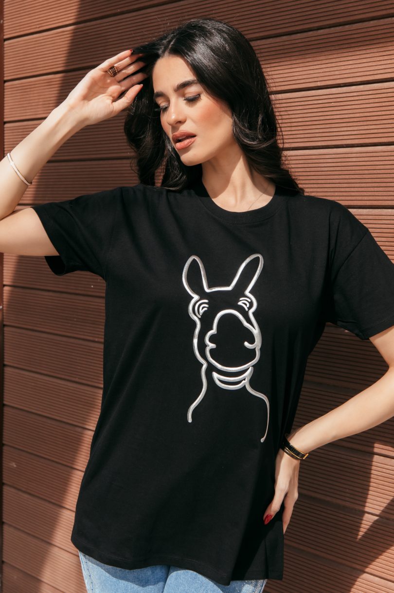 Donkey Love SILVER 3D Black T-Shirt 1708 – Image 6