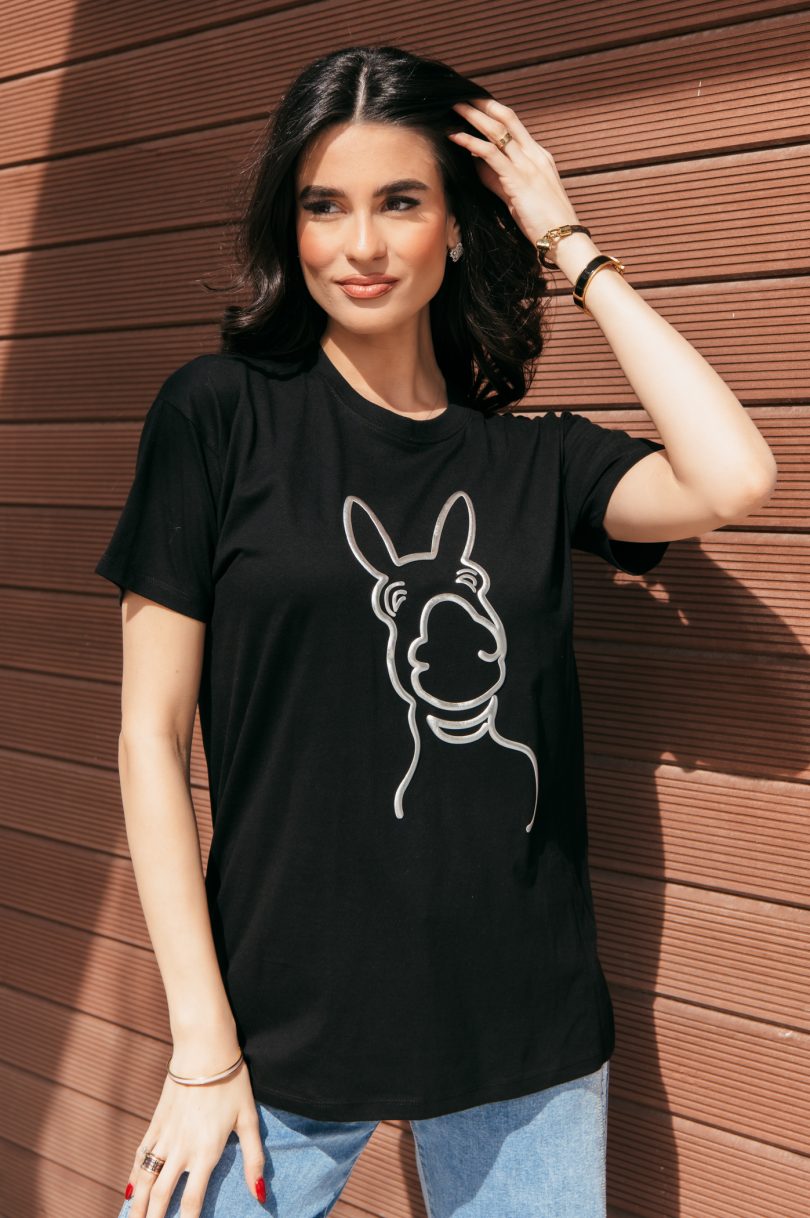 Donkey Love SILVER 3D Black T-Shirt 1708 – Image 9