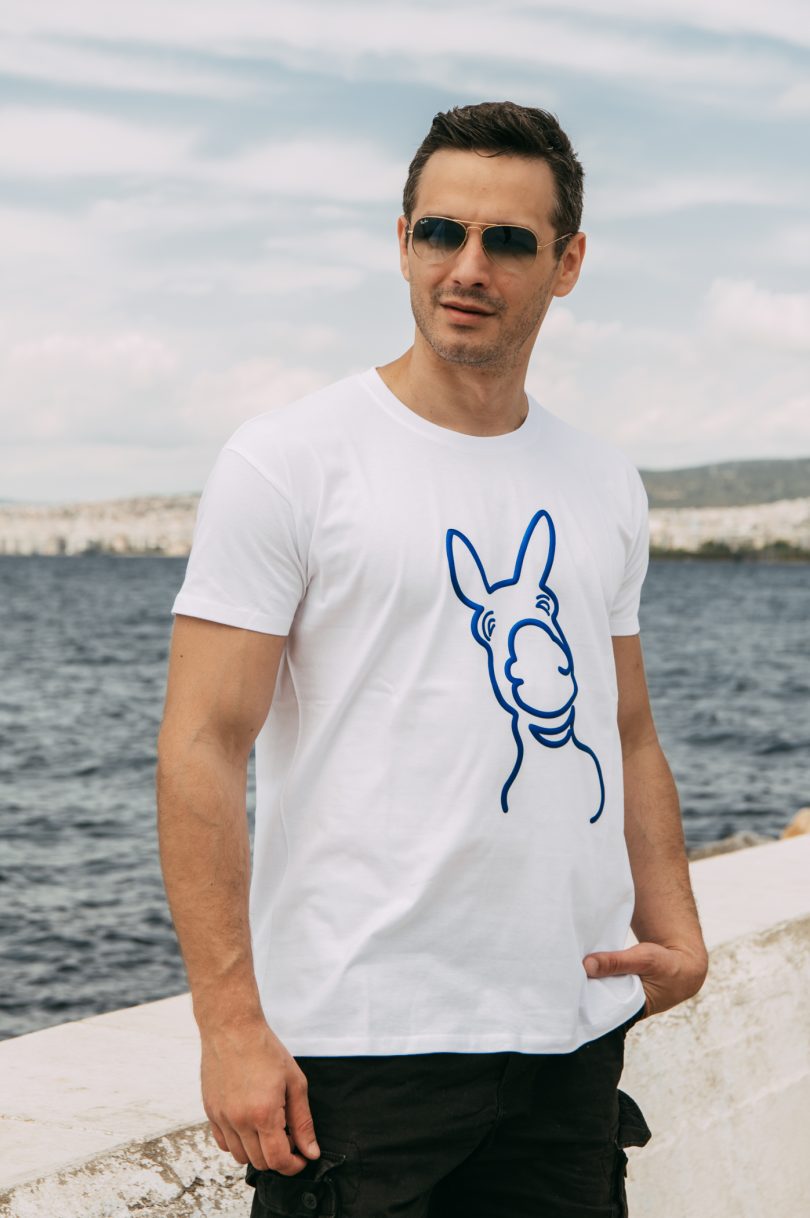 Donkey Love Blue 3D White T-Shirt 1711 – Image 8