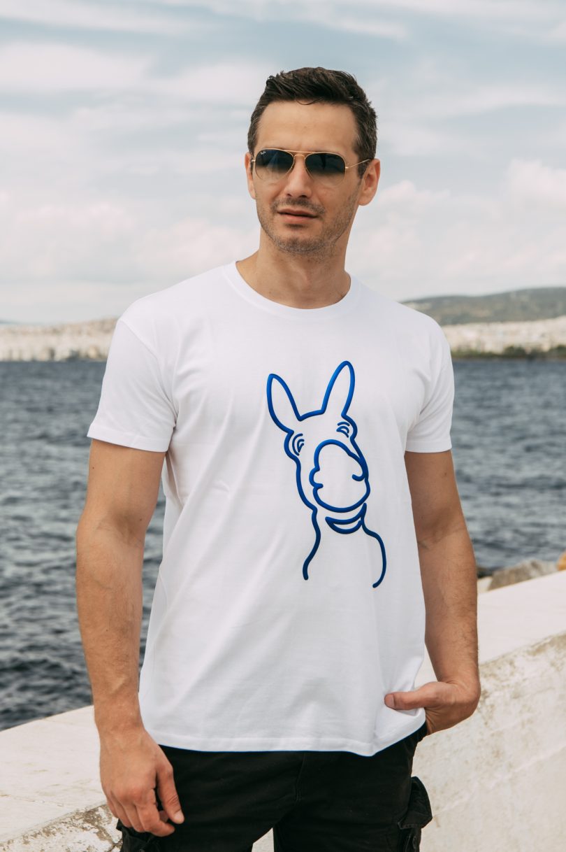 Donkey Love Blue 3D White T-Shirt 1711 – Image 9