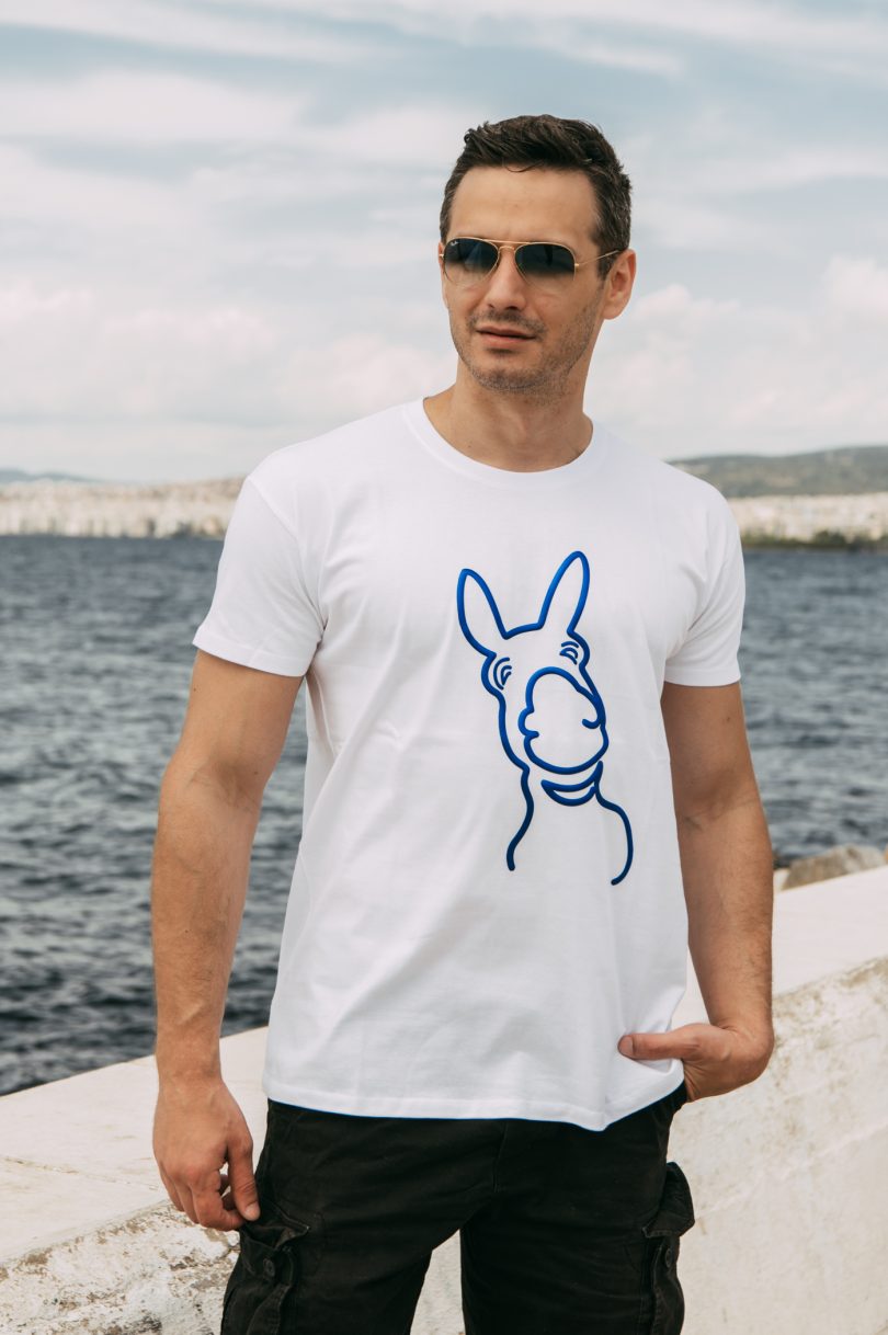 Donkey Love Blue 3D White T-Shirt 1711 – Image 10