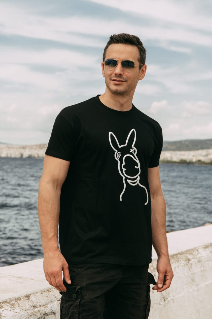 Donkey Love SILVER 3D Black T-Shirt 1708 – Image 2