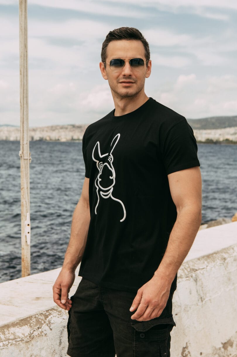 Donkey Love SILVER 3D Black T-Shirt 1708 – Image 5