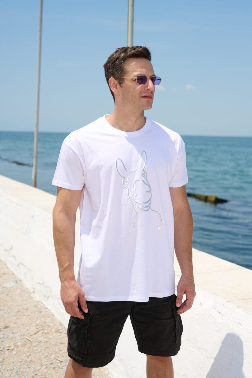 Donkey Love Silver 3D White T-Shirt 1708A – Image 2