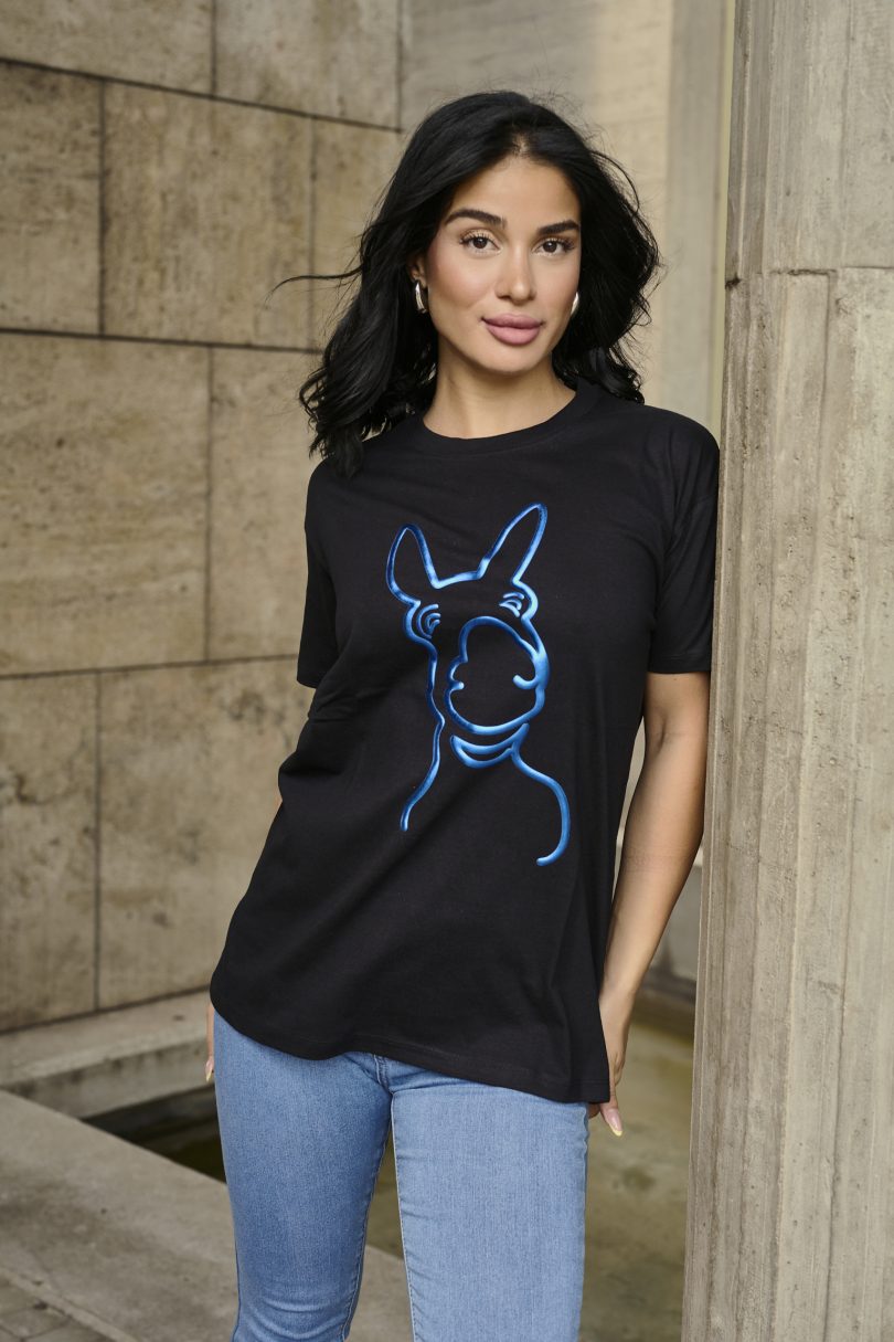 Donkey Love Blue 3D Black T-Shirt 1711A – Image 9