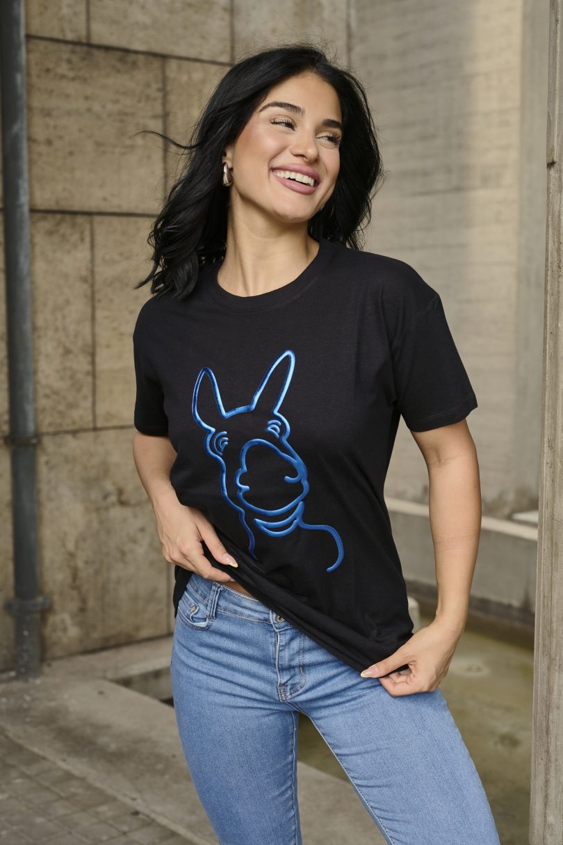 Donkey Love Blue 3D Black T-Shirt 1711A – Image 11