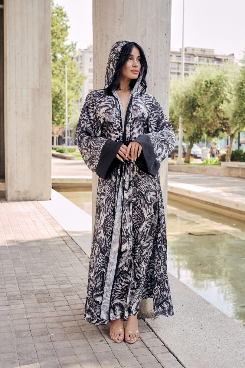 LESS IS MORE-HANDMADE HOODED OWL TUNIC 1722 – Image 3